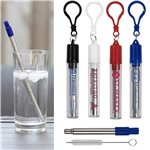 ECO-COLLAPSIBLE STRAW 8 Reusable Stainless Steel Straw