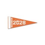 5 x 12 Colored Felt Pennant - With 1 sewn Strip