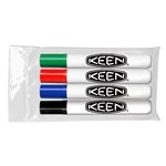 Chisel Tip Dry Erase Markers - USA Made - 4 ct