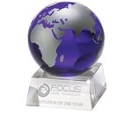 Firmada II Blue Crystal Globe - 3 inch