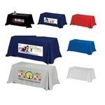 PREAKNESS EIGHT 3-Sided Economy 8 ft Table Cloth & Covers - 340D Polyester & Machine Washable
