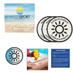 3-Pack Sunburn Alert UV Color-Changing Stickers With Custom Pack