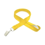 3/4 Silkscreened Flat Lanyard w/ Bulldog Clip - Polyester