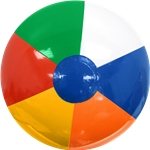 12 Multi-Colored Beach Ball