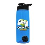 The Flair - 26 oz Transparent Tritan™ Bottle with Drink thru lid, Mixing Ball, and Digital Imprint - BPA Free