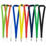 OWEN 3/4 Blank Lanyard with Breakaway Safety Release Attachment - Bulldog Clip - Polyester