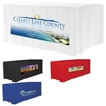 OMAHA SIX 4-Sided Fitted Style Table Covers & Table Throws - Machine Washable & Tear Resistant