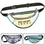 Clear Reflective Holographic Fanny Pack - PVC & Adjustable