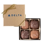 4pc Sea Salt Caramel Box - Milk & Dark Chocolate