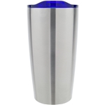Stainless Tumbler With Blue Lid