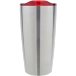 Stainless Tumbler With Red Lid