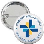 1-1/4 Round Safety Pin Button - Laminate Finish