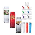 26 oz PET Bottle with Flip Spout & Ice Stick - USA Made