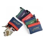 The Fun Color Zip Purse - Suede Vinyl & Nylon