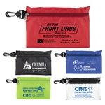 7-1/2 W x 5 H -MILOS Large Zipper Storage Pouch with Plastic Hook - Travel & Electronics
