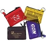 The RAINBOW Translucent/Crystal Clear Zip Pouch with Key Ring