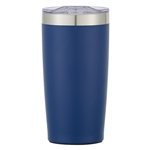 Navy Blue with Silver Accent and Clear Translucent Lid