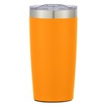 Orange with Silver Accent and Clear Translucent Lid