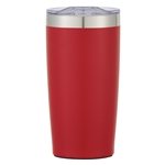 Red with Silver Accent and Clear Translucent Lid