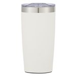 White with Silver Accent and Clear Translucent Lid