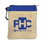 Canvas Zipper Tote with carabiner - Renewable Cotton