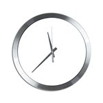 BRIDGE 14 Brushed Metal Wall Clock