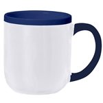 Shiny White Exterior with Matte Cobalt Blue Interior and Handle
