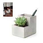 Kikkerland Small Concrete Desk Planter