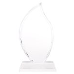 Fiamma II Large Crystal Flame Award - Diamond-cut