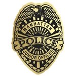 Badge Sticker on Roll | Police | 2 3/8 x 3 1/16 | Foil Papers | Roll of 1000 - USA Made & Permanent Adhesive