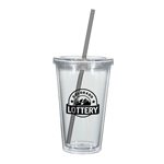 Translucent Clear with Charcoal Straw