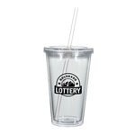 Translucent Clear with Clear Straw