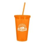 Translucent Orange with Matching Straw