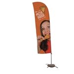 10.5' Value Blade Sail Sign Kit (Single-Sided with Cross Base) - Carbon Composite & Steel Base
