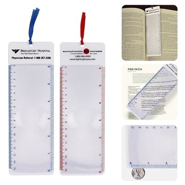 Image of 300 Custom 3-in-1 Bookmark - Magnifier & Ruler