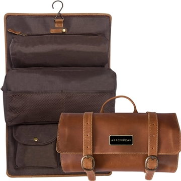 Buffalo Mountain Leather Travel Kit Bag - Full Grain & Multi-Pocket