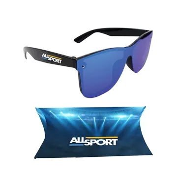 Image of 150 Custom Reflective Rimless Sunglasses - UV Protection & ...