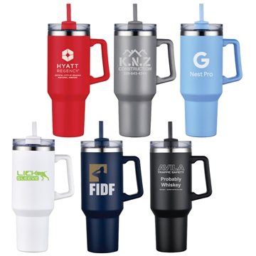 Beluga 40 oz Vacuum Insulated Tumbler Mug w/ Handle - Double Wall & Leak Resistant