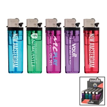 Transparent Standard Flint Cigarette Lighter - CPSC Approved