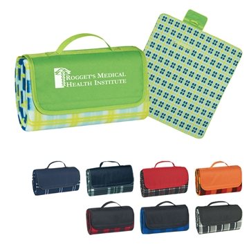 Roll-Up Picnic Blanket - Water Resistant & Fleece