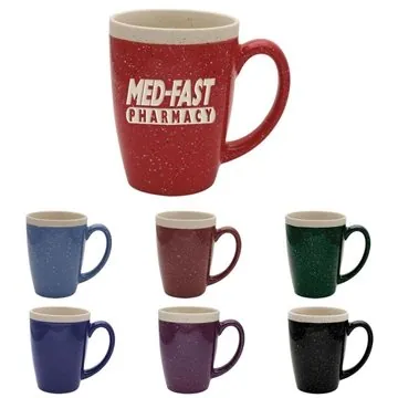 Image of 18 Promotional 16 oz Adobe Ceramic Mug - Deep Etched - Sandtone & ...