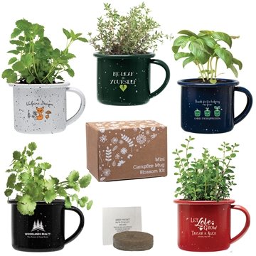 Mini Campfire Mug Blossom Kit - Steel & Planting Set