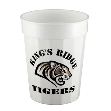 Image of 100 Custom 17 oz Fluted Plastic Stadium Cup - USA Made & BPA Free