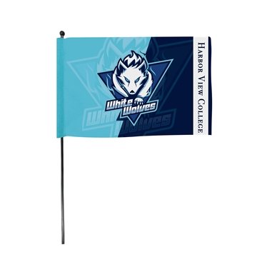 DisplaySplash 12 x 8 Hand Flag - 100D Polyester