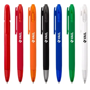 100 Custom Eclipse Recycled Ballpoint with Transparent Plunger - ...