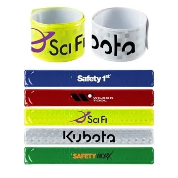 Image of 250 Promotional Reflective Slap Wristband - Safety