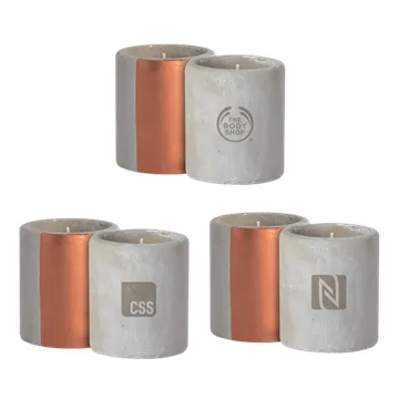 Customized Aurora 12 oz Concrete Candle