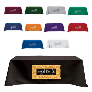 Image of 1 Custom Flat 4-sided Table Cover - fits 8 foot standard table: ...