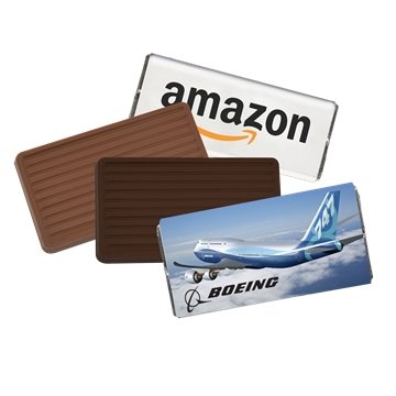 1 oz Custom Wrapper Bars - Milk/Dark Chocolate & Raised Logo