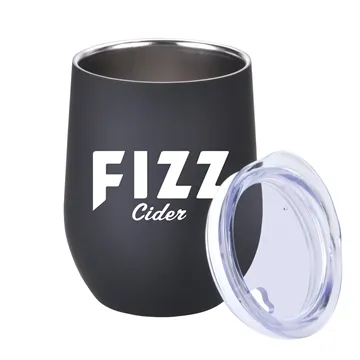 Image of 25 Customized 12 oz Rubberized Finish Stainless Steel Stemless ...
